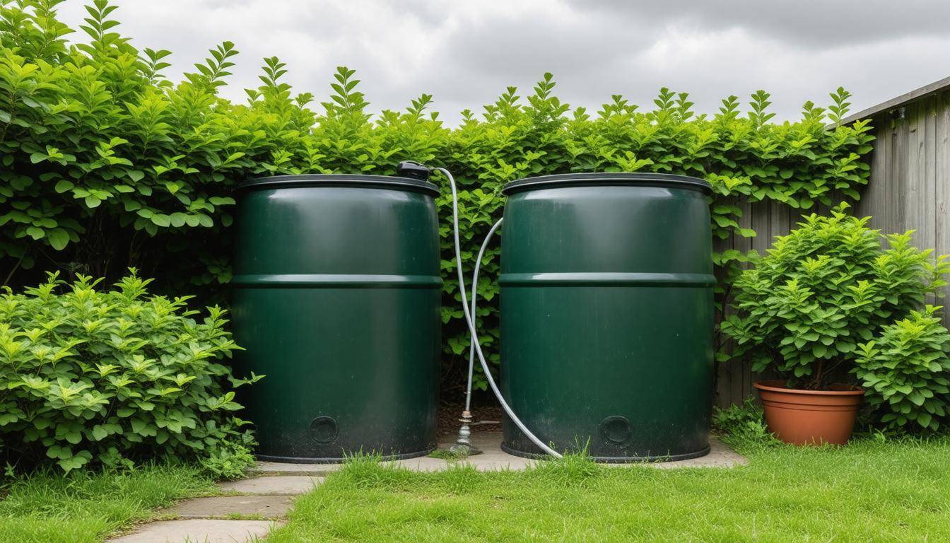 Rainwater collection barrels