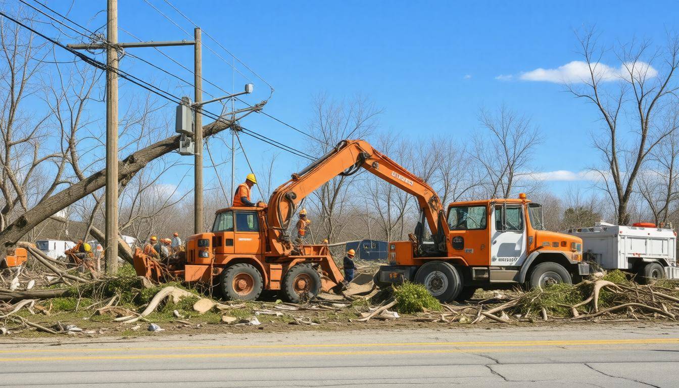 Restoration crew at work