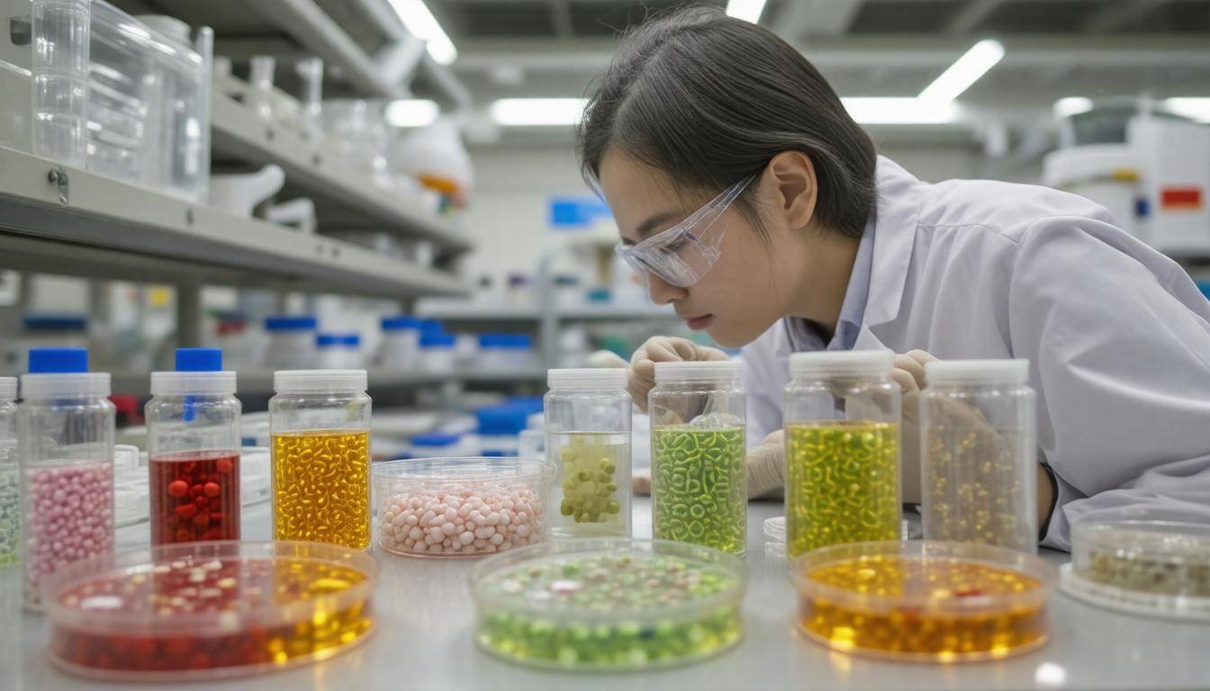 Scientist analyzing cultures