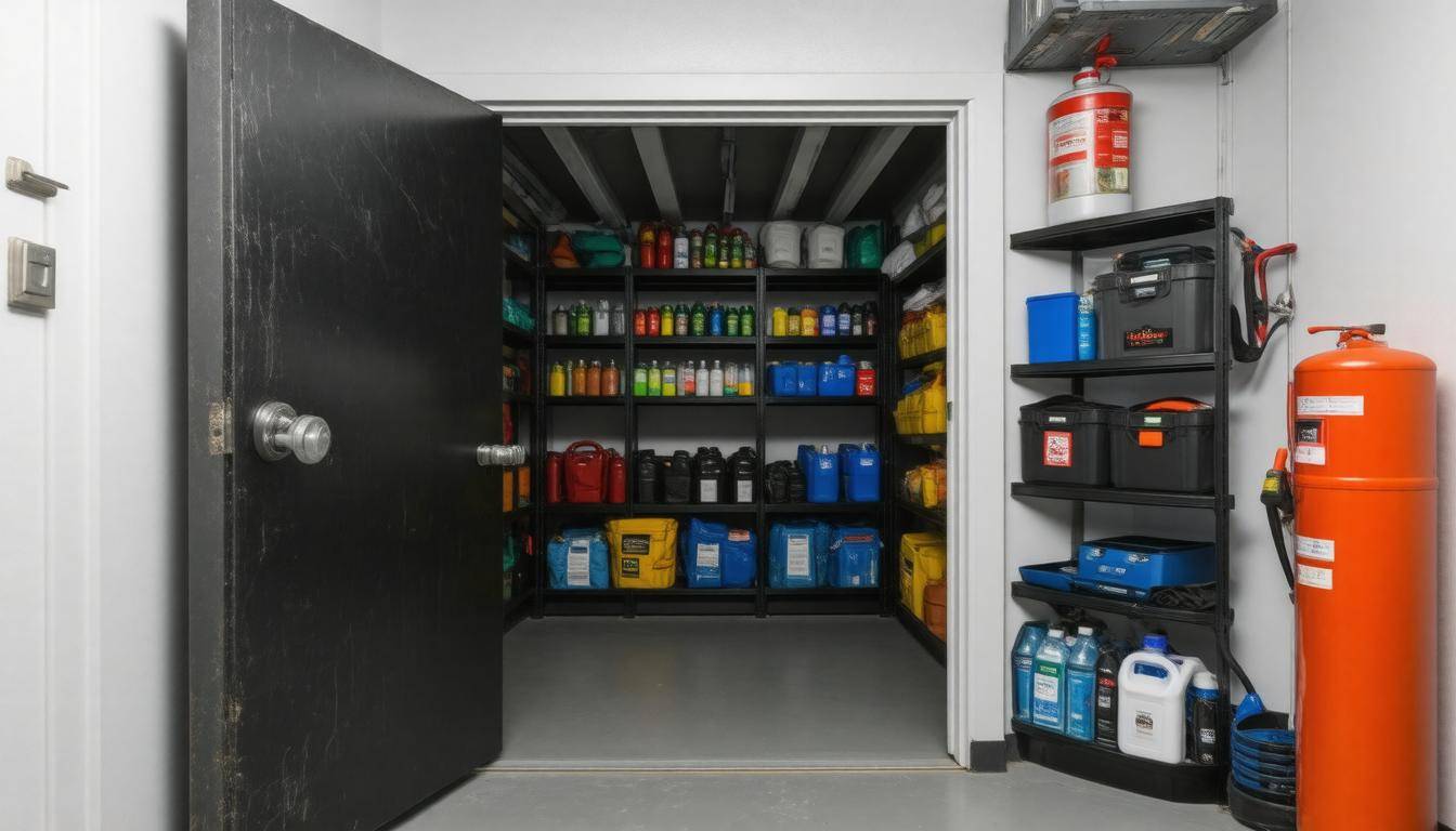 Secure storm cellar entrance