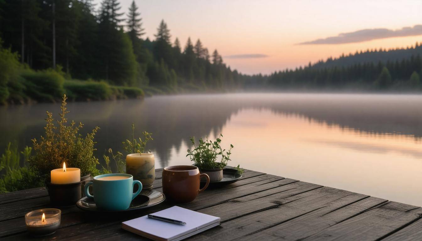 Serene self-care setting