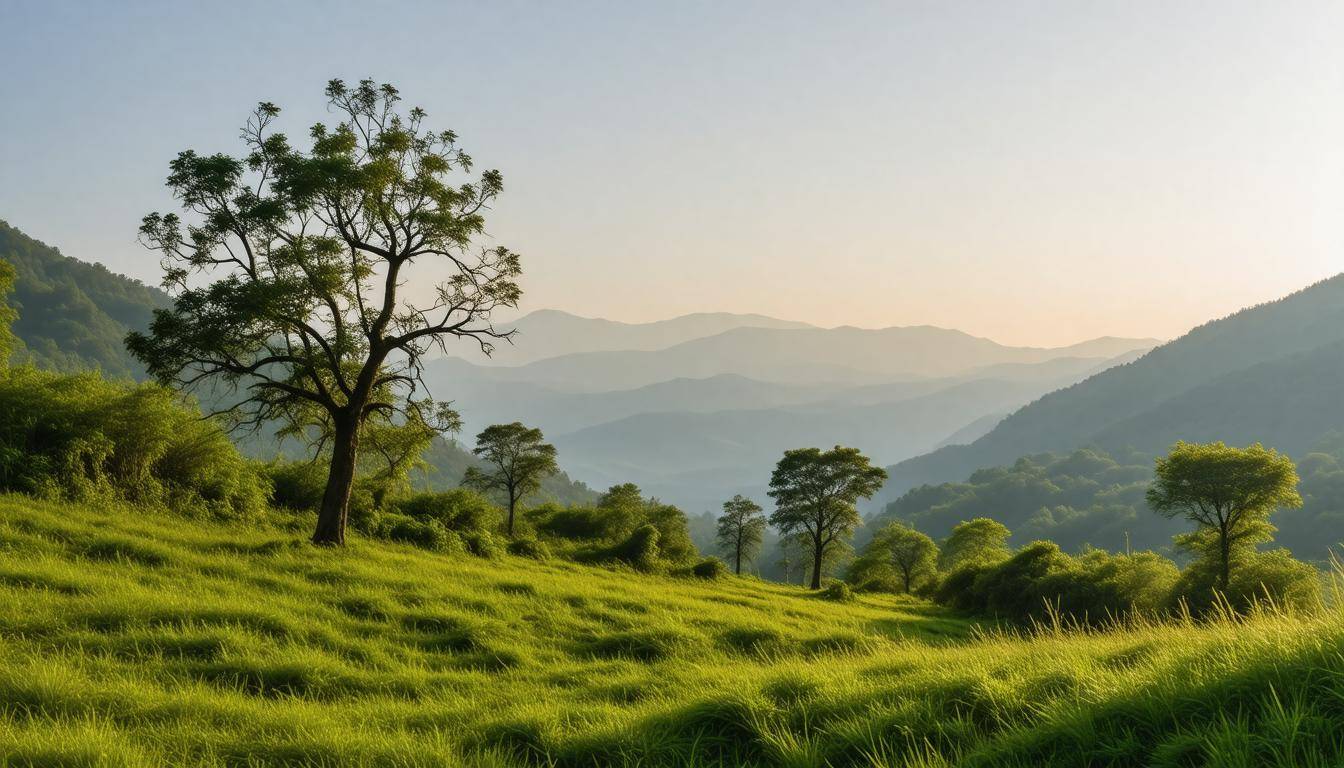 Serene valley landscape