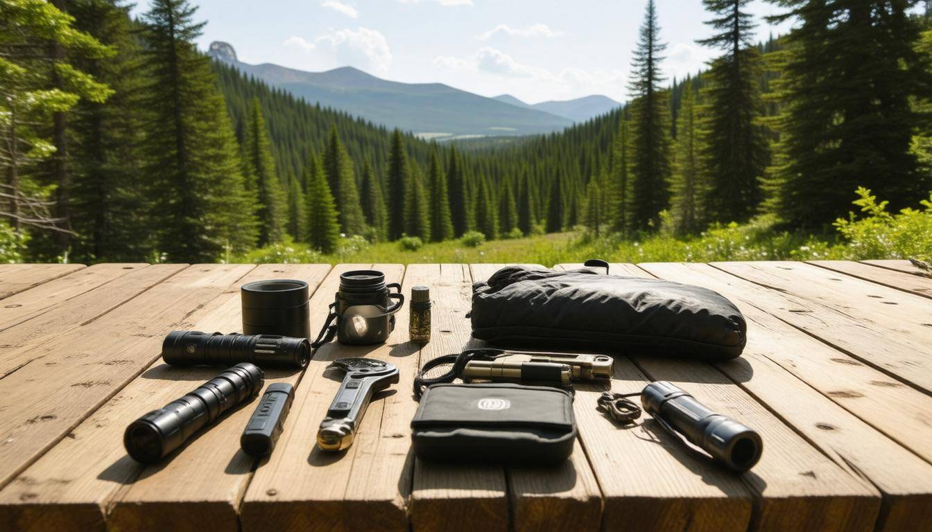 Survival kit on table