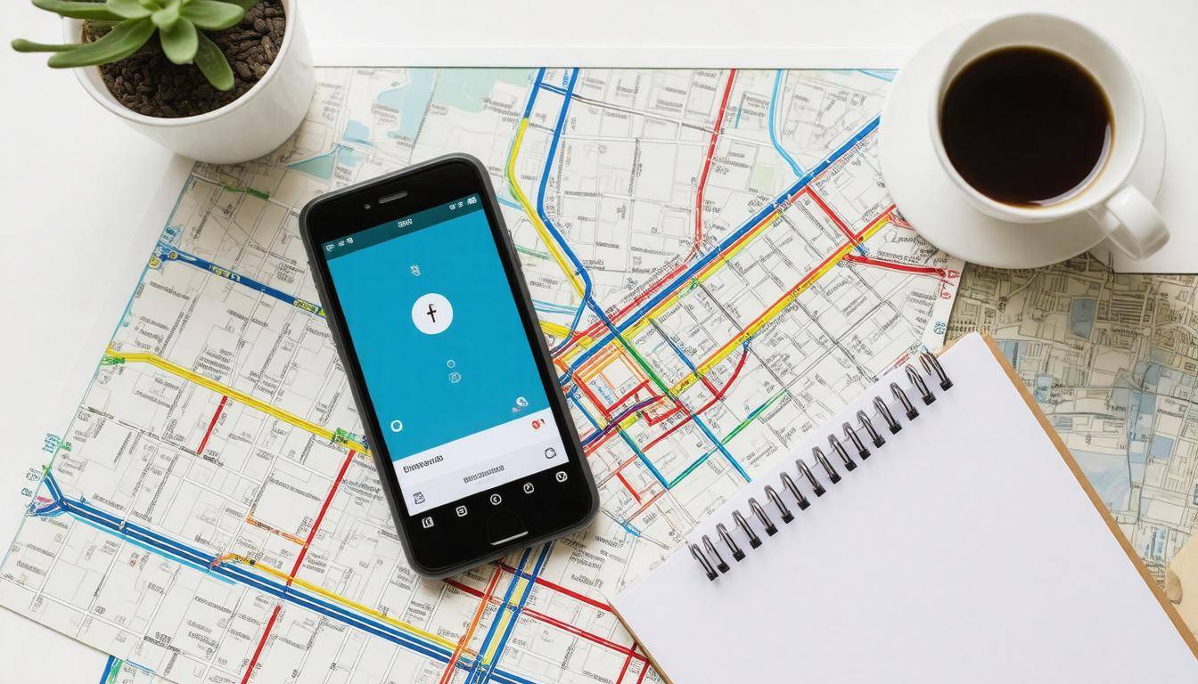 Transit map and phone