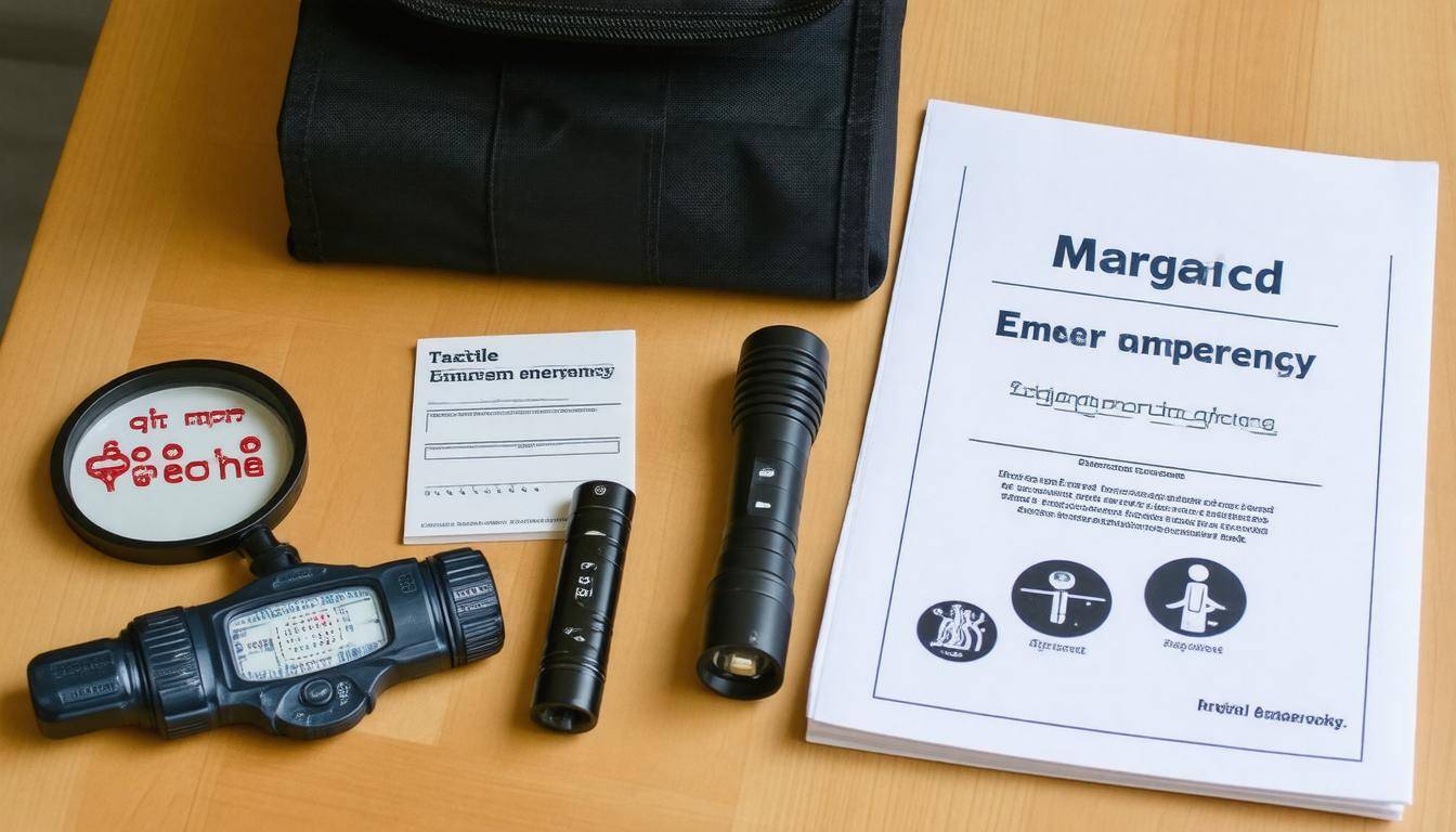 Visual impairment emergency kit