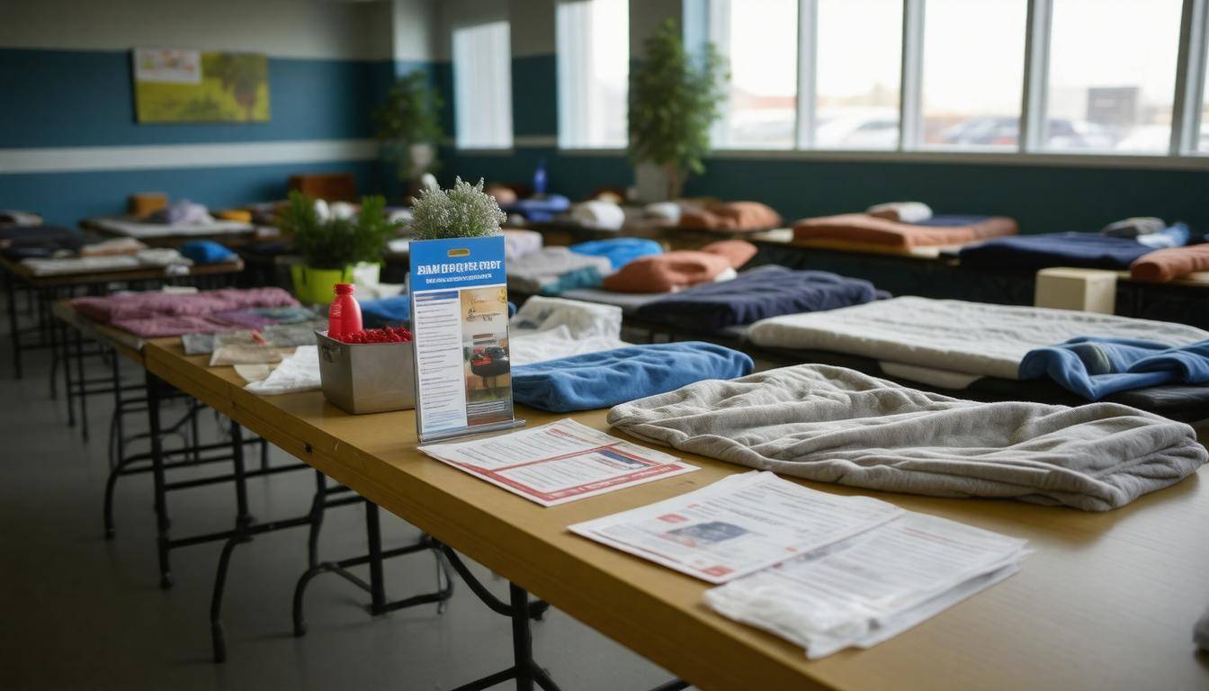 Warm emergency shelter setup