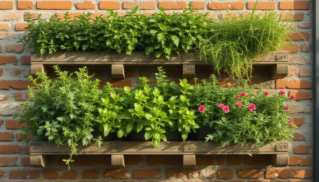 Wooden pallet vertical garden